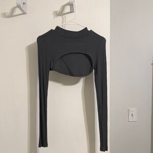 ALO Yoga Black Long Sleeve Crop Top